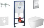 GROHE Rapid SL - Falra szerelhető, WC és ülőgarnitúra ME by Starck, Rimless, SoftClose, Skate Cosmo gombok, krómozott 38528SET-KM (38528SET-KM)