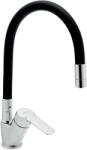 FERRO Metalia 54 - Mosdókagyló-keverő flexibilis karral, króm/fekete 54014F, 0C (54014F,0C)