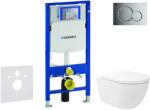 Geberit Duofix - Előfali szerelő készlet, Oudee Vortex WC és softclose ülőke, Sigma01 vezérlőgomb, fényes króm SANI11CA1146 (SANI11CA1146)