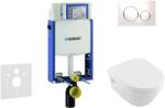 Geberit Kombifix - Villeroy & Boch falra szerelhető WC és ülőkés szett, Sigma20 gombok, DirectFlush, SoftClose, CeramicPlus, fehér/króm 110.302. 00.5 NB4 (110.302.00.5 NB4)