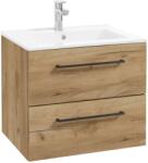 kielle Vega - Szekrény mosdóval, 60x50x46 cm, 2 fiókos, arany tölgy 50018S61 (50018S61)