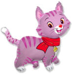 Flexmetal Fólia lufi, nagyforma, cica, rózsaszín, csomagolt, 24