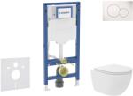 Geberit Duofix - Előfali szerelő készlet, kompakt WC Oudee Vortex és softclose ülőke, Sigma01 vezérlőgomb, alpesi fehér SANI11CA3162B (SANI11CA3162B)