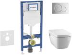 Geberit Duofix - Előfali szerelő készlet, TECEone WC és softclose ülőke, Sigma01 vezérlőgomb, fényes króm SANI11CT1101 (SANI11CT1101)