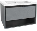 kielle Meara - Mosdószekrény 60 cm, beton/ matt fekete 50026S605 (50026S605)