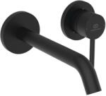 Ideal Standard Ceraline Nuovo - Mosdókagyló-keverő rejtett beépítéshez, 2 lyukú beépítéshez, selyemfekete színben BD764XG (BD764XG)