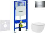Geberit Duofix - Előfali szerelő készlet, kompakt WC Oudee Vortex és softclose ülőke, Sigma30 vezérlőgomb, króm SANI11CA1141 (SANI11CA1141)