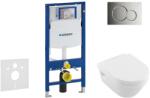 Geberit Duofix - WC modul nyomógombbal Sigma01, fényes króm + Villeroy Boch - WC és ülőke, DirectFlush, SoftClose, CeramicPlus 111.300. 00.5 NB2 (111.300.00.5 NB2)