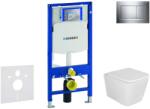 Geberit Duofix - Falra szerelhető szett, Arkas WC és softclose ülőkével, Sigma30 gomb, króm SANI11CA1112 (SANI11CA1112)