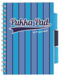  Spirálfüzet Pukka Pad Project 200 oldal, színregiszteres A/5, vonalas, kék