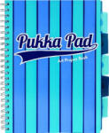  Spirálfüzet Pukka Pad Project 200 oldal, színregiszteres A/4, vonalas, Kék, 8538