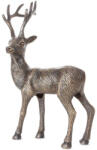  Fém karácsonyi szarvas figura 165b Acélszürke 22x9x42 cm (434633)