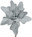  Bársonyos dombornyomott karácsonyi virág Ezüst 20 cm (369918)