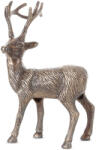  Fém karácsonyi szarvas figura 165a Acélszürke 17x7x31 cm (434634)
