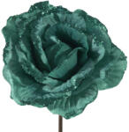  Csillogó karácsonyi Rózsa Türkiz 12 cm (351185)