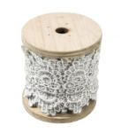  Csipke szalag Ezüst 200 cm (320165)