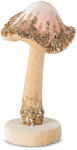  Gomba karácsonyi díszfigura 332a rózsaszín/arany12x11x24 cm (453862)