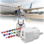 Trixline Adaptor universal de călătorie, 10A, 250V, cu mufă Schuko (COMFEH-TRAVE)