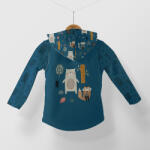 Takoy Panel szabásmintával softshell kabátra petrol forest minta 116-os méret