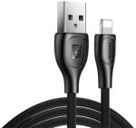 REMAX LESU PRO adatkábel (USB - lightning, 2.1A, gyorstöltő, 100cm, törésgátló) FEKETE Apple IPAD, IPAD 2, IPAD (3rd Generation) (RC-160I BLACK)