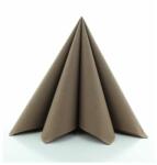 Mank textilhatású szalvéta 40x40 cm 50 lap/csomag - barna