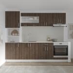 haaus Set Bucatarie Karo V20, Stejar Bronz/Alb, Blat Thermo 28 mm, L 260 cm (919368)