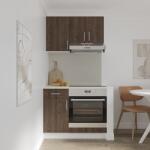 haaus Set Bucatarie Karo V1, Stejar Bronz/Alb, Blat Thermo 28 mm, L 100 cm (919177)