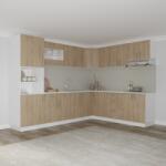 haaus Set Bucatarie Colt Karo V36, Lemn Natural/Alb, Blat Thermo 28 mm, L 280 x 220 cm (919160)
