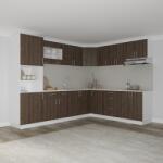 haaus Set Bucatarie Colt Karo V36, Stejar Bronz/Alb, Blat Thermo 28 mm, L 280 x 220 cm (919528)