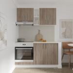 haaus Set Bucatarie Karo V4, Stejar Sonoma Inchis/Alb, Blat Thermo 28 mm, L 140 cm (919566)