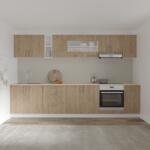haaus Set Bucatarie Karo V28, Lemn Natural/Alb, Blat Thermo 28 mm, L 320 cm (919085)