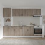 haaus Set Bucatarie Karo V24, Stejar Sonoma Inchis/Alb, Blat Thermo 28 mm, L 280 cm (919764)