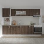haaus Set Bucatarie Karo V27, Stejar Bronz/Alb, Blat Thermo 28 mm, L 300 cm (919436)