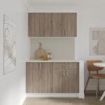 haaus Set Bucatarie Karo V2, Stejar Sonoma Inchis/Alb, Blat Thermo 28 mm, L 120 cm (919542)