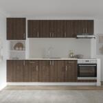 haaus Set Bucatarie Karo V24, Stejar Bronz/Alb, Blat Thermo 28 mm, L 280 cm (919405)
