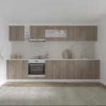 haaus Set Bucatarie Karo V32, Stejar Sonoma Inchis/Alb, Blat Thermo 28 mm, L 340 cm (919849)