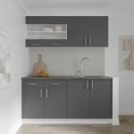 haaus Set Bucatarie Karo V8, Antracit/Alb, Blat Thermo 28 mm, L 160 cm (919962)