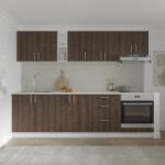 haaus Set Bucatarie Karo V18, Stejar Bronz/Alb, Blat Thermo 28 mm, L 260 cm (919344)