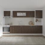 haaus Set Bucatarie Karo V31, Stejar Bronz/Alb, Blat Thermo 28 mm, L 340 cm (919474)