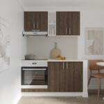 haaus Set Bucatarie Karo V4, Stejar Bronz/Alb, Blat Thermo 28 mm, L 140 cm (919207)