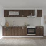 haaus Set Bucatarie Karo V25, Stejar Bronz/Alb, Blat Thermo 28 mm, L 300 cm (919412)
