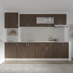 haaus Set Bucatarie Karo V23, Stejar Bronz/Alb, Blat Thermo 28 mm, L 280 cm (919399)