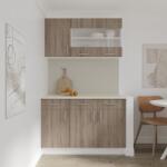 haaus Set Bucatarie Karo V3, Stejar Sonoma Inchis/Alb, Blat Thermo 28 mm, L 120 cm (919559)