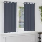 vidaXL Завеси за затъмняване с пръстени 2 бр. Антрацит 175 x 140 см (4107339)