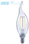 Iris Lighting Filament Bulb Longtip E14 FLCT35 4W/4000K/360lm aranyszínű gyertya LED fényforrás