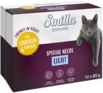 Smilla 12x85g Smilla Adult Light falatok zöldséggel szószban nedves macskatáp