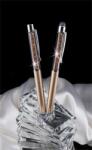  Golyóstoll, arany, felül topáz SWAROVSKI® kristállyal töltve, 14 cm, ART CRYSTELLA® (TSWG036)