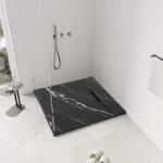  Zuhanytálca Bazalt CARRARA BLACK 90x90
