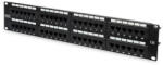 ASSMANN CAT6 48port 19" 2U kompakt fekete árnyékolatlan Patch Panel