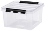 SMARTSTORE Műanyag tárolódoboz, 8 liter, fekete fogantyúkkal, SMARTSTORE "Classic 12", átlátszó (CSDSMART32) - primatinta